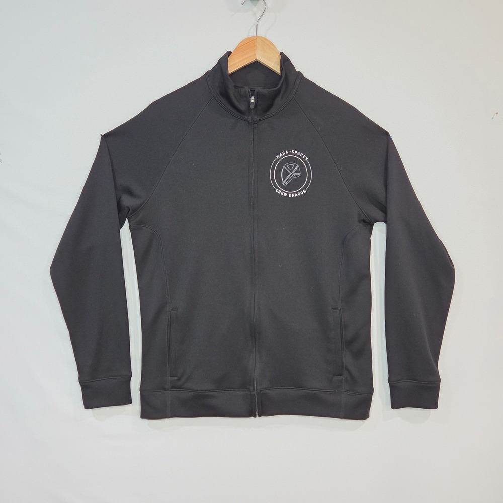 SpaceX NASA Crew Dragon 2019 Demo-1 Era Jacket M Black Full Zip Aerospace - Picture 9 of 14